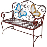 Alpine Corporation 45" x 23" Outdoor 2-Person Butterfly Garden Bench Alpine Corporation