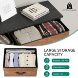 YITAHOME Dresser with 9 Drawers - Fabric Storage Tower, Organizer Unit for Living Room, Hallway - Sturdy Steel Frame, Wooden Top & Easy Pull Fabric Bins YITAHOME