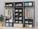 HOMIDEC Closet Organizers and Storage, 9 Cube Storage Organizer, Portable Closet Organizer Storage Cubes Shelves for Clothes, Bedroom, Closet, Wardrobe, Kids Room, Bathroom, Black HOMIDEC
