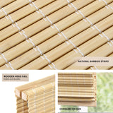 LazBlinds No Tools No Drill Cordless Bamboo Roman Shades, Privacy Room Darkening Window Treatment, Roll Up Bamboo Blinds for Window 26'' W x 64'' H, DP-Natural LazBlinds