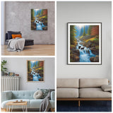 Diymood DIY 5D Diamond Painting Kits for Adults Sunset Autumn Bridge - Diamond Art Kits for Adults | Full Drill Round | Crystal Mosaic Picture | Beginner | Home Wall Decor | 30x40cm (12x16inch) Diymood