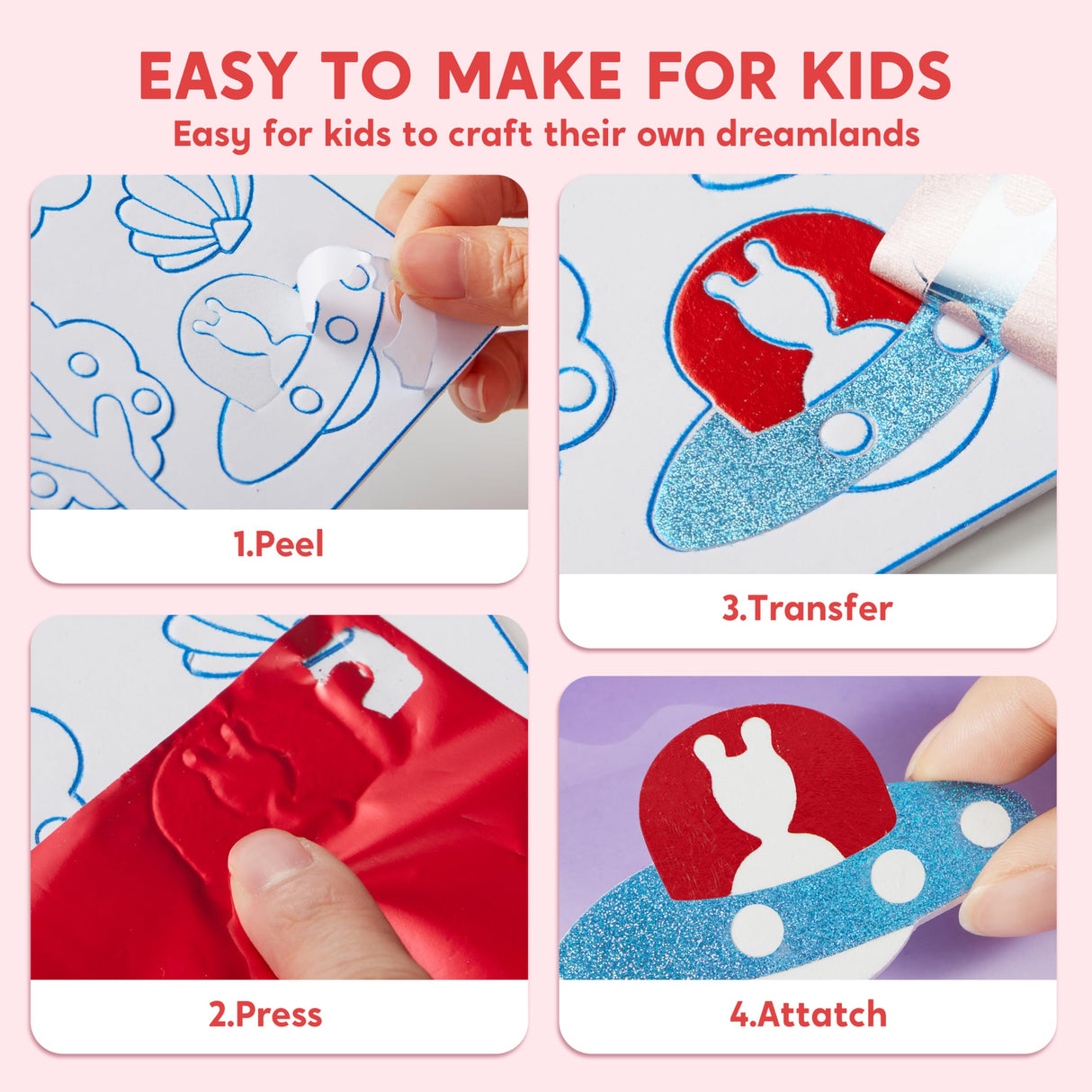 Klever Kits Foil Art Kit for Kids - Arts & Crafts Supplies, Mess Free Coloring, Foil Foam Stickers, Creative Travel Toys, Birthday Gifts for Boys & Girls Ages 4 and Up Klever Kits