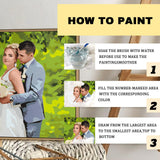 JOXOFO Custom Paint by Numbers Kit for Adults, Personalized Paint by Number Kit, DIY Canvas Acrylic Painting Kit, for Family Couples Friends Pets Home Decor JOXOFO