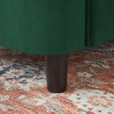 Pingliang Home 60" Loveseat Small Couch, Mid Century Modern Love Seat with Back Cushions and Wood Legs, 2 Seater Small Sofa for Living Room, Bedroom, Dorm and Small Spaces, Green Pingliang Home