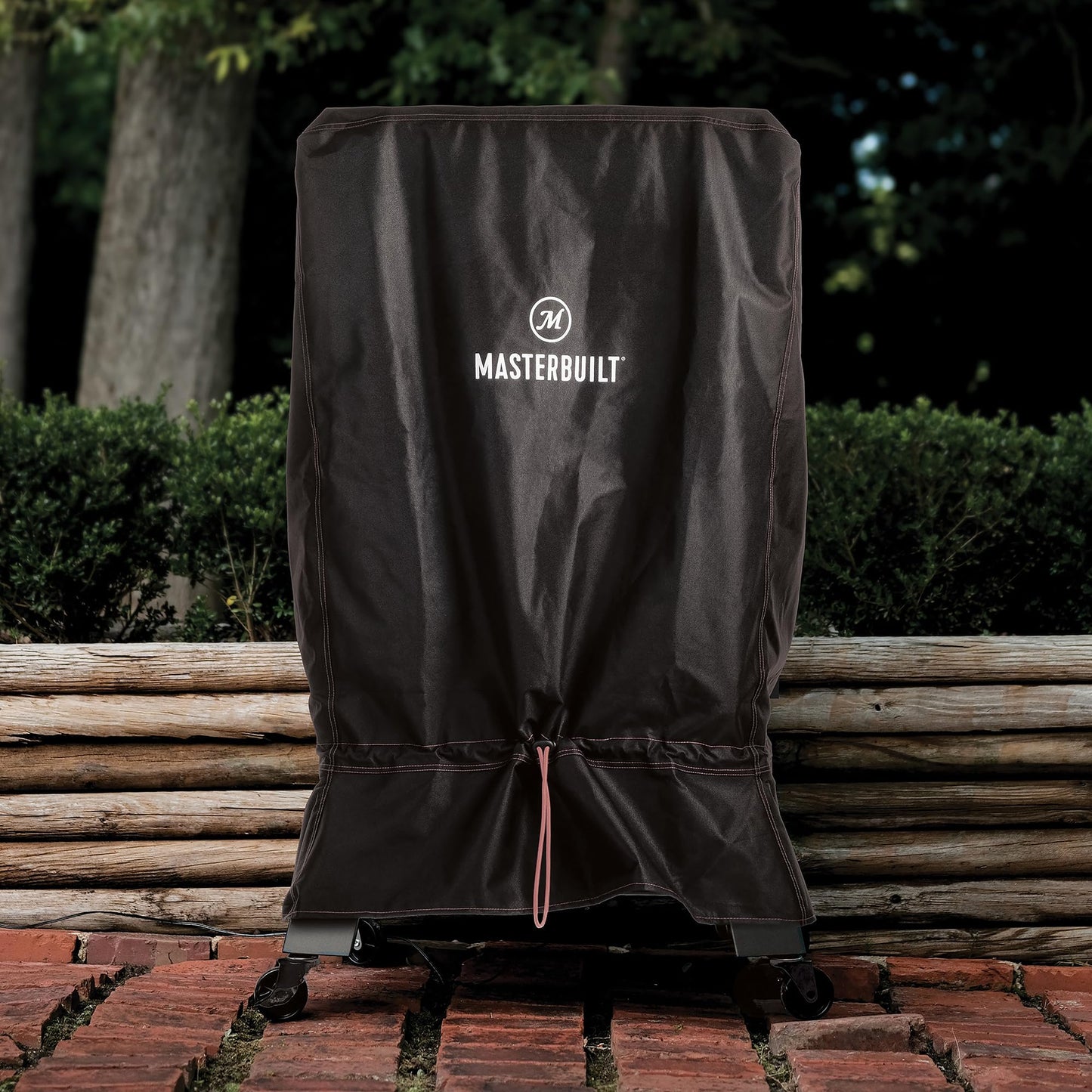 Masterbuilt® 40-inch Vertical BBQ Smoker with Legs Weather-Resistant Polyester Cover with Adjustable Drawstring in Black, Model MB20080321