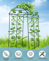 Garden Arch Tunnel Trellis for Climbing Plant Outdoor, Garden Trellis Arch, 7 FT Tall Walkway Trellis, Large Side Archway Arbor Tunnel Support for Vegetable/Fruit/Flowers Outdoor,Garden Raised Bed FAHKNS