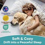 OhGeni 100% Waterproof Mattress Protector, King Size, Fitted Sheet with Deep Pockets, 6''-18'', Premium Noiseless Breathable Soft Material, Mattresses Cover for Bed OhGeni