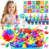 Magic Water Elf Toy Kit, Aqua Water Fairy Water Gel Kit for Kids, Water Elf Toy with 12 Magic Gel and 18 Shape Mold, Arts & Crafts DIY Set for Boys Girls Birthday Gifts Make Your Own Squishies MACALOCA