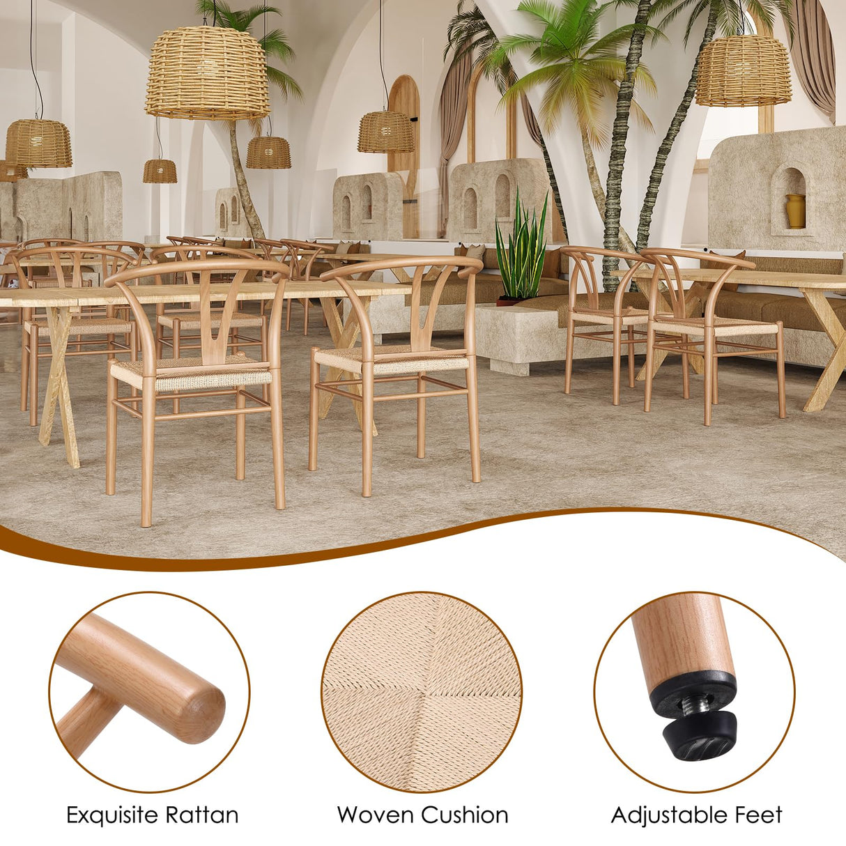 Mid Century Modern Metal Wishbone Dining Room Chairs Set of 2 4 for Your Kitchen Beach House STARY