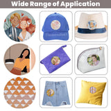 Framendino, 10 Pack Sublimation Patch Round Blank Iron on Patches Leather Hat Patches for Hat Shirt Jeans Framendino