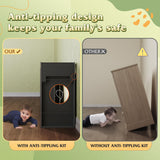 WLIVE 78 Inch Dresser for Bedroom, Large Chest of Drawers Expandable Black Wood Dresser from 5'3" to 6'5'' with Flexible Shelves and Hanging Rack, Led Dressers for Living Room (85'' TV) WLIVE