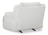 Signature Design by Ashley Top Tier Modern Indoor Upholstered Manual Rocker Recliner, White Signature Design by Ashley