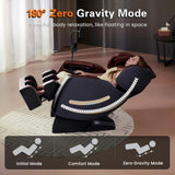 LetvbRFxy 2025 Massage Chair Full Body, Zero Gravity Shiatsu Massage Recliner Chair, 10 Fixed Rollers, Waist and Foot Heating, 6 Auto Mode, Touch Screen Controller, Gift for Family (Brown) LetvbRFxy