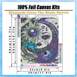 XIAOPAIZAI 5D Diamond Art Kits for Adults - Sun and Moon Diamond Painting Kits for Adults Beginner,DIY Fantasy Round Full Drill Paintings with Diamonds Gem Art for Home Wall Decor Gifts 11.8x15.7inch XIAOPAIZAI