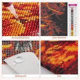 MXJSUA Koi Fish DIY Diamond Painting by Number Kits for Adults, Peony Flower 5D Round Drill Diamond Gem Art Painting Picture Arts Kits Craft for Home Wall Decor 12x16 Inch MXJSUA