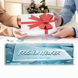 Gowellly Desk Name Plate Personalized - Custom Acrylic Name Plate for Desk - Enterprise Custom Logo/Text nameplates - Employee Appreciation Gifts Gowelly