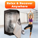 GoodMorning Portable Steam Sauna Tent - 2 Person Home Sauna with 3L Steamer & 1500W - 1-9 Heat Settings with 120° Max - Easy Setup Multiple Person Sauna Tent Generic
