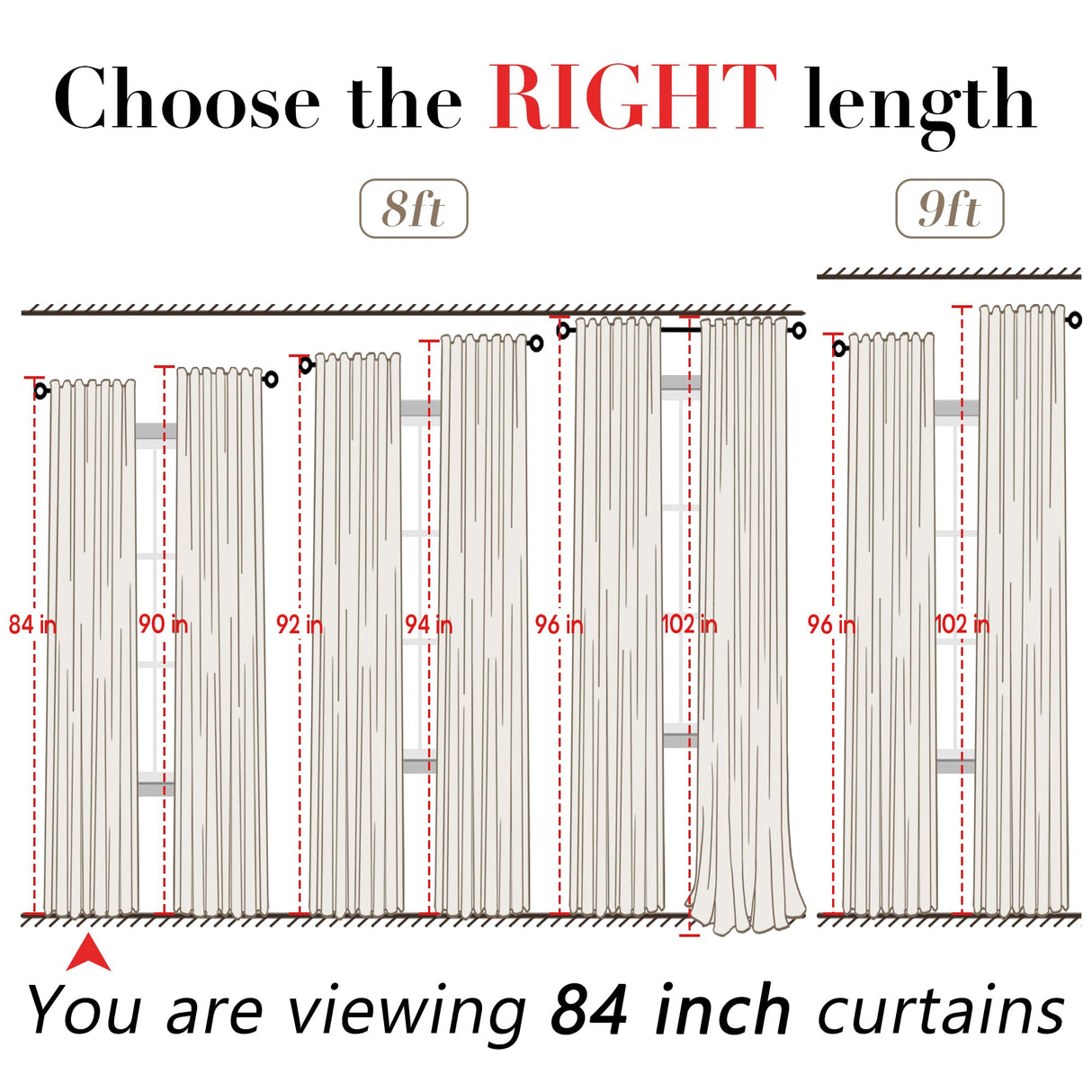 XTMYI Linen Cotton Farmhouse Curtains for Living Room Bedroom 84 Inches Long Two Sheer Hook Belt Pleated Back Tab Birch Off White Ivory Neutral Boho Sour Cream Curtain Drapes 84 Length 2 Panels Set XTMYI