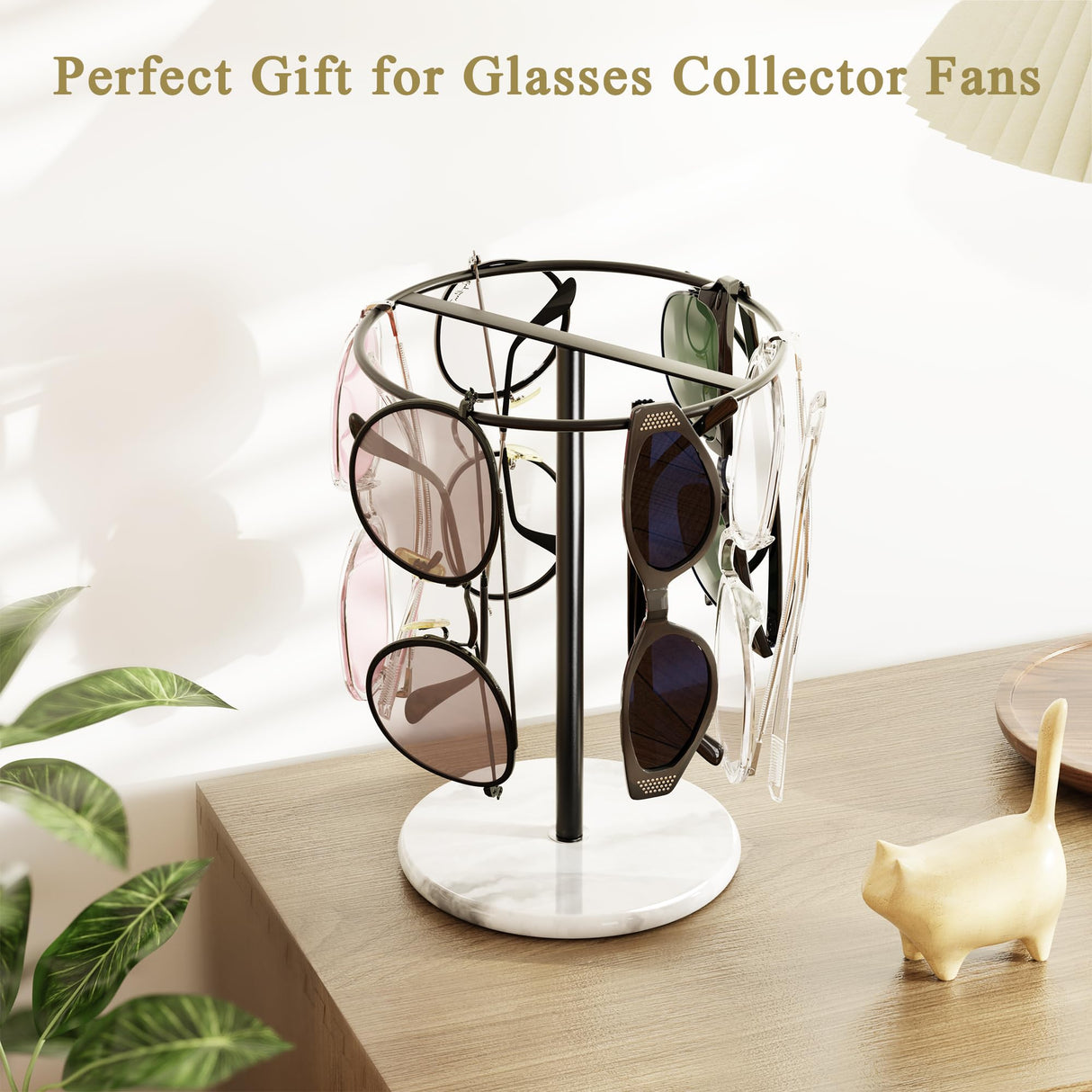 Josmimic Marble Sunglass Holder Organizer, Sunglass Holder, Eyeglass Display Stand Holder for Multiple Glasses Josmimic