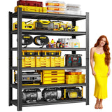 6-Tier Garage Shelving Heavy Duty, 3600LBS Metal Shelving Unit, Adjustable Garage Storage Shelves, Easy Assembly Steel Shelving, Utility Storage Rack Shelf for Warehouse, 82”H*35.4”W*15.7”D KILISTEELS