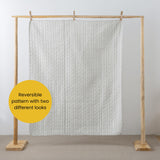 SLPR Cotton Quilted Throw Blanket, 50" x 60" Floral Farmhouse Patchwork Quilt, Shabby Chic Patchwork Throw Lap Quilt for Couch, Country Lane SLPR