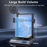 OLAPRIN 3D Printer, Upgraded Version Can Print Larger Size 3D Printers, New Integrated Extruder, Better Printing Details, Equipped with Intelligent Automatic Leveling, 300×300×400m FDM Printing OLAPRIN