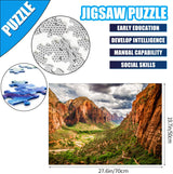 RECHIATO Jigsaw Puzzles for Adults,2 Pack Puzzles for Adults 1000 Pieces Zion National Park & Yellowstone National Park Puzzles, Landscape Yellowstone Puzzle RECHIATO