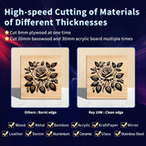 Ray5 10W Laser Engraver with 3.5" Touch Screen, Laser Cutter and Laser Engraving Machine Speed 10000mm/min and High Precision Laser Spot 0.06mm, Laser Engravers for DIY Handicrafts Wood,Metal,Acrylic COCONUT 3D