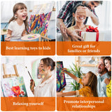 Fountor 4 Pack Framed Paint by Numbers Kit for Adults Beginners with Wooden Easel, DIY Green Plant Paint by Number Kit with Frame, Simple Plants Painting by Numbers for Home Wall Decor, 8x12 inch Fountor