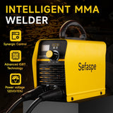 Sefaspe Stick Welder Machine, Mini Portable ARC MMA 110V 120A Welding Machine, IGBT Inverter Welder with Synergic Control, Hot Start, Arc force, Anti-Stick Sefaspe