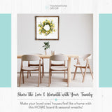 Small Wreath - Rustic Farmhouse Living Room Decor with Wreath Frame & Seasonal Wreaths - Stylish Home Wall Decor for Living Room, Entryway & Kitchen by Foundations Decor, Fall Foundations Decor