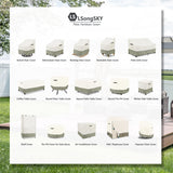 LSongSKY Outdoor Swivel Lounge Chair Cover 2 Pack,100% Waterproof Heavy Duty Covers,(33 W x 35 D 38.5 H inches) Patio Furniture for Chair,White&Grayish Green LSongSKY
