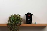 KOOKOO Birdhouse Mini Black, Tiny Modern Cuckoo Clock with 12 Natural Bird Songs or Cuckoo Call KOOKOO