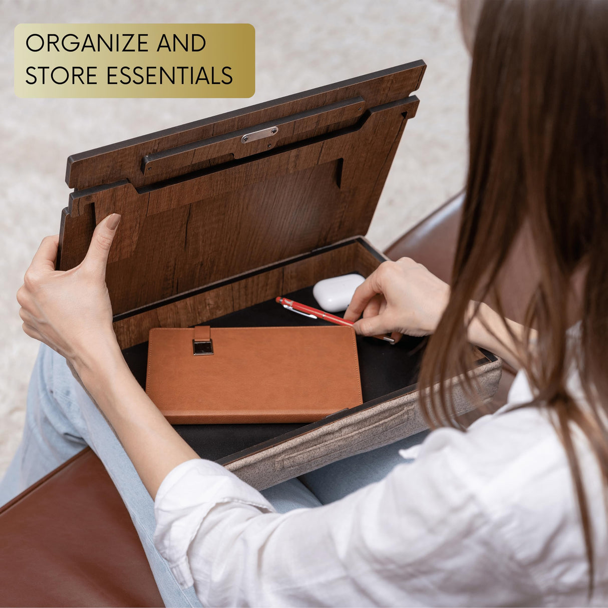 Vigo Wood Book Stand with Storage, Book Holder, Reading Stand, Recipe Book Stand, Wooden Book Stands for Reading, Cookbook Stand for Kitchen, Book Holder for Reading in Bed Vigo Wood