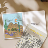 Beautiful Adult Coloring Book Set of 2 for Relaxation - Inspirational Adventures and Landmarks Scenery For the Spirit of Wanderlust - Perfect Stress-Relieving Gift for Women ZICOTO