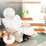 DYHOME Rocking Recliner Chair, White Swivel Massage Rocker Recliner Chairwith Heated, Electric Recliner Chairs for Adults, Modern Lazy Boy Single Lounge Sofa for Living Room,Bedroom, Nursery DYHOME