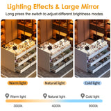 PakaLife Armoire Wardrobe Closet Island with 9 Drawers,Led Lights,Glass Tabletop,Bedroom Island with Jewelry Organizer,Storage Bench with Cushion,Island Dresser with Display Shelf for Fitting Room PakaLife