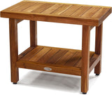 AquaTeak The Original 24" Spa Teak Shower Bench with Shelf AquaTeak