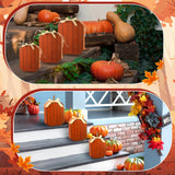 3 Pcs Thanksgiving Table Decorations Thanksgiving Centerpieces Decorations for Home Fall Pumpkin Decor Orange Pumpkin Tiered Tray Table Standing Wooden Block Sign for Thanksgiving Fall Maysing