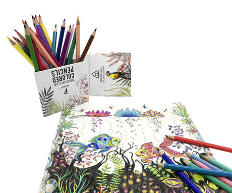 PARROT Premier 72ct Wooden Colored Pencils, Soft Core, Triangular-Shaped, Pre-Sharpened, for Artists, Adult & Kids Coloring Book, Perfect for Drawing, Coloring, Blending, and Shading PARROT
