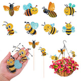BSRESIN 8 Pcs Bee Diamond Painting Kits, Diamond Art Kits for Garden Decor, Bee Stakes Diamond Art Kits for Adults, Crafts for Adults BSRESIN