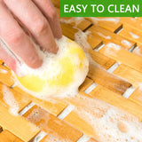 Gonioa Natural Bamboo Bath Mat, Wooden Door Mat Kitchen Floor Bath Rug, Bathroom Shower and Tub Mats, Wooden Bath Mat for Shower, Bath, Spa Or Sauna (16 x 24 Inch) Gonioa