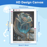 DOMROM Crystal Rose Diamond Painting Kits for Adults, Rose Diamond Art Kits for Adults Beginner, DIY Rose Diamond Dots Paint by Diamonds Art and Crafts for Hobbies, Gifts, Home Art Decor 12x16 inch DOMROM