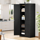 SPERTIKC 72” Tall Kitchen Pantry Cabinet, Large Kitchen Storage Cabinet with 2 Barn Doors and Adjustable Shelves, Free standing Wood Cupboard for Living Room, Laundry Room,Farmhouse Style SPERTIKC