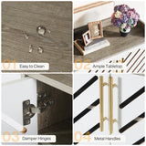 Tribesigns Shoe Cabinet with Doors, 6-Tier Wooden Shoe Rack Organizer with Adjustable Shelves, Freestanding Shoe Storage Cabinet for Entryway, Hallway, Closet, Living Room Tribesigns