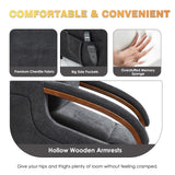 Trustyue Dual Motor Power Lift Recliner Chair, Lift Chair with Massage and Heat for Elderly, Lay Flat Recliner, Standing Assistance, Infinite Position Reclining, Living Room Chair, Chenille, Black Trustyue