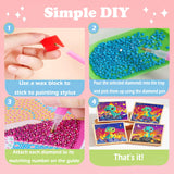 O&BTRC01 Diamond Painting -Dragon Diamond Art Kits Dinosaurs Gem Diamond Art Painting for Beginners 4 Pack O&BTRC01