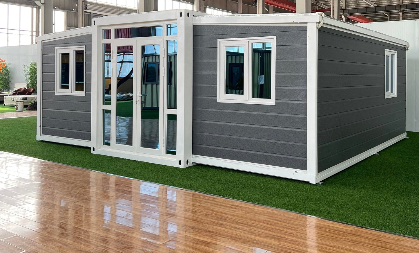 Mobile House, 30ft Portable House, Houses prefab, Sizes 40x30x20ft, Tiny Home,2 Bed 1 Bath, Living & Kitchen, Mobile Expandable Plastic Prefabricated House for Hotel, Booth, Office, Guard Hou - WoodArtSupply