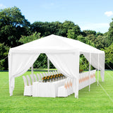 kejector 10'x30' Party Tent, Tents for Parties White Wedding Canopy with 8 Removable Sidewalls Carpas para Fiestas Outdoor Event Tent for Birthday Holiday Garden Patio Backyard kejector