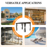 GARTOO 10’ x 10’ Gazebo for Patio - Aluminum Lean to Gazebos Pergola with Sloping Roof, Outdoor Wall-Mounted Canopy Awnings to House for Patio, Garden, Lawn, Backyard Deck GARTOO